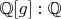 $\mathbb{Q}[g]:\mathbb{Q}$