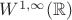 $W^{1,\infty}(\mathbb R)$