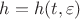 $h=h(t,\varepsilon)$