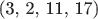 (3, 2, 11, 17)