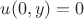 $u(0,y)=0$