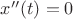 $x''(t)=0$