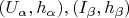 $ (U_\alpha ,h_\alpha), (I_\beta, h_\beta) $