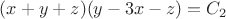 $(x+y+z)(y-3x-z)=C_2$