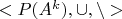 $<P(A^k),\cup ,\setminus>$