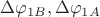 $\Delta \varphi _{1B}, \Delta \varphi _{1A}$ $\Delta \varphi _{1B}, \Delta \varphi _{1A}$
