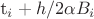 t_i + h/2\alpha B_i