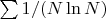 $\sum\limits_{}^{}1/(N \ln N)$