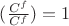 $(\frac {C^f}{C^f})=1$