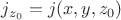 $j_{z_{0}}=j(x,y,z_0)$