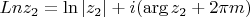 $Ln z_2=\ln|z_2|+i(\arg z_2+2\pi m)$