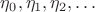 $\eta_0, \eta_1, \eta_2, \dots$ $\eta_0, \eta_1, \eta_2, \dots$