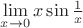 $\lim\limits_{x\to 0} x\sin\frac1x$