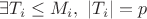 $\exists T_i \leq M_i, ~ |T_i|=p$