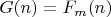 $G(n) = F_m(n)$