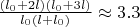 $\frac{(l_0+2l)(l_0+3l)}{l_0(l+l_0)}\approx 3.3$