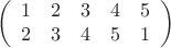 $$\left(\begin{array}{ccccc}
1&2&3&4&5\\
2&3&4&5&1
\end{array}
\right)$$
