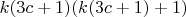 $k(3c+1)(k(3c+1)+1)$
