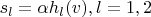 $s_l=\alpha h_l(v),l=1,2$