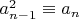 $a_{n-1}^2\equiv a_n$