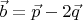 $\vec{b} = \vec{p} - 2\vec{q}$