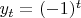 $y_{t}=(-1)^t$