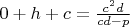 $0+h+c=\frac{c^2d}{cd-p}$