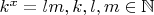 $k^x=lm, k,l,m \in \mathbb{N}$