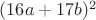 $(16a+17b)^2$