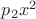 $p_2x^2$
