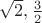 \sqrt2,\frac32
