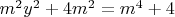$m^2y^2+4m^2=m^4+4$