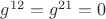 $g^{12}=g^{21}=0$