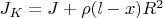 $J_K=J+\rho(l-x)R^2$