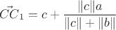 $$
\vec{CC}_1 = c + \frac{\|c\| a}{\| c \| + \| b \|}
$$