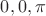 $0,0,\pi$
