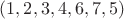 $(1,2,3,4,6,7,5)$