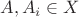 $A, A_i \in X$