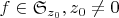 $f\in \mathfrak{S}_{z_0}, z_0\neq 0$