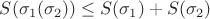 $S(\sigma_1(\sigma_2))\le S(\sigma_1)+S(\sigma_2)$