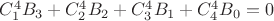 $C^4_1B_3+C^4_2B_2+C^4_3B_1+C_4^4B_0=0$