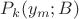 $P_k(y_m;B)$