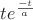 $te^{\frac{-t}{a}}$