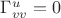 $\Gamma^u_{vv}=0$