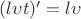 $(l \upsilon t)'=l\upsilon$