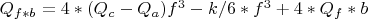 ${Q_{f*b}=4*{(Q_c-Q_a)}f^3-k/6*f^3+4*Q_{f}*b}$