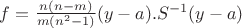 $f=\frac{n (n-m)}{m \left(n^2-1\right)}(y-a).S^{-1}(y-a)$