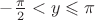 $ -\frac{\pi}{2} <y\leqslant \pi$
