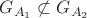 $G_{A_1} \not\subset G_{A_2}$