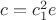 $c=c_1^2e$
